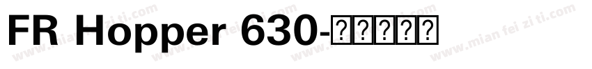 FR Hopper 630字体转换